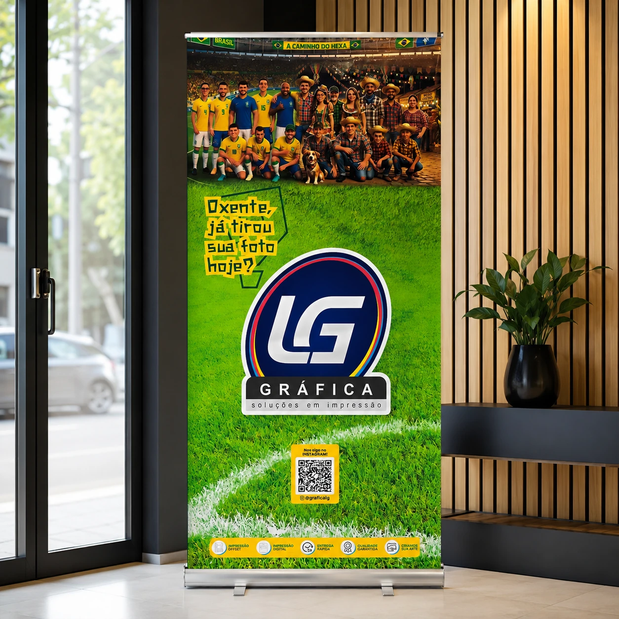 Trabalho de Banners produzido pela LG Gráfica